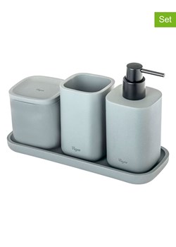 Vigar 4-częściowy zestaw "Zense" w kolorze szarym - 28 x 13,5 x 11 cm ze sklepu Limango Polska w kategorii Dozowniki do mydła - zdjęcie 188883774