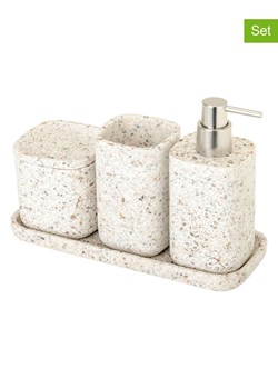 Vigar 4-częściowy zestaw "Zense" w kolorze beżowym - 28 x 13,5 x 11 cm ze sklepu Limango Polska w kategorii Dozowniki do mydła - zdjęcie 188883780