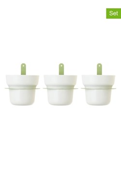 Vigar Doniczki ścienne (3 szt.) w kolorze biało-zielonym - wys. 16 x Ø 14 cm ze sklepu Limango Polska w kategorii Doniczki i osłonki - zdjęcie 188883914