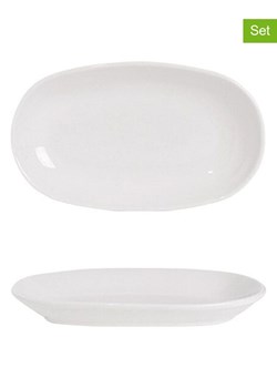 CEGECO Talerze (2 szt.) w kolorze białym do serwowania - 19 x 11 cm ze sklepu Limango Polska w kategorii Misy i tace dekoracyjne - zdjęcie 188884624