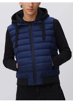 Reserved - Pikowana kamizelka z kapturem - niebieski ze sklepu Reserved w kategorii Kamizelki męskie - zdjęcie 188885031