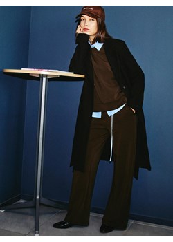 Reserved - Spodnie long leg - ciemnofioletowy ze sklepu Reserved w kategorii Spodnie damskie - zdjęcie 188885080