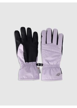 Damskie rękawiczki narciarskie 4F 4FWAW25AFGLF159 - fioletowe ze sklepu Sportstylestory.com w kategorii Rękawiczki damskie - zdjęcie 188885474