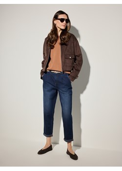 Mohito - Jeansy chino slim z paskiem - granatowy ze sklepu Mohito w kategorii Jeansy damskie - zdjęcie 188886941