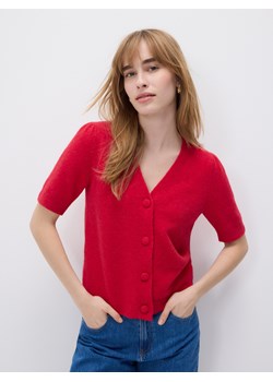 Reserved - Kardigan z wełną - czerwony ze sklepu Reserved w kategorii Swetry damskie - zdjęcie 188887572