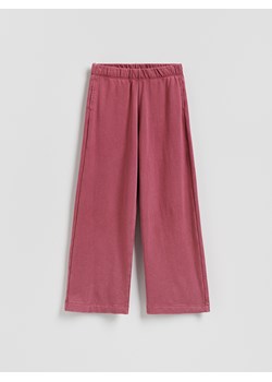 Reserved - Spodnie dresowe z bawełną - jasnofioletowy ze sklepu Reserved w kategorii Spodnie damskie - zdjęcie 188887653
