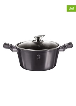 Berlinger Haus 2-częściowy zestaw "Metallic Line" w kolorze antracytowym - Ø  24 cm ze sklepu Limango Polska w kategorii Garnki - zdjęcie 188888163