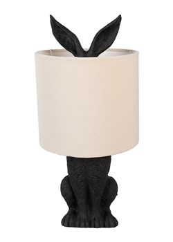 Clayre &amp; Eef Lampa stołowa w kolorze czarno-kremowym - wys. 43 x Ø 20 cm ze sklepu Limango Polska w kategorii Oświetlenie - zdjęcie 188888294