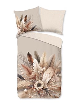 Good Morning Komplet pościeli flanelowej "Barro" w kolorze beżowym ze sklepu Limango Polska w kategorii Pościele - zdjęcie 188888420