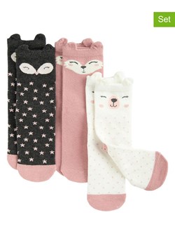 COOL CLUB Skarpety (3 pary) w kolorze kremowo-jasnoróżowo-antracytowym ze sklepu Limango Polska w kategorii Skarpetki dziecięce - zdjęcie 188888692