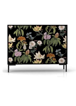 Madre Selva Kredens "Wilma" w kolorze czarnym ze wzorem - 113 x 75 x 45 cm ze sklepu Limango Polska w kategorii Meble - zdjęcie 188888701