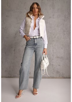 Jasnoniebieskie Jeansy z Bawełny Barrel Leg High Waist Vezorea ze sklepu renee.pl w kategorii Jeansy damskie - zdjęcie 188889710
