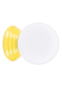 Żółty minimalistyczny kinkiet ze szklanym kloszem - M164-Weskom ze sklepu Edinos.pl w kategorii Lampy ścienne - zdjęcie 188890284