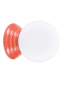 Brzoskwiniowy kinkiet z okrągłym szklanym kloszem - M164-Weskom ze sklepu Edinos.pl w kategorii Lampy ścienne - zdjęcie 188890292