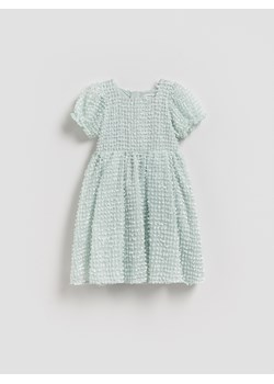 Reserved - Sukienka z bufiastymi rękawami - jasnoturkusowy ze sklepu Reserved w kategorii Sukienki dziewczęce - zdjęcie 188893411