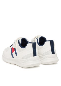 Tommy Hilfiger Sneakersy Flag Low Cut Lace-Up/Velcro T1X9-34369-1843 M Biały ze sklepu MODIVO w kategorii Buty sportowe dziecięce - zdjęcie 188894524