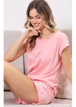 Krótka piżama damska 1713 Marlena, Kolor jasny koral, Rozmiar S, Leveza ze sklepu Primodo w kategorii Piżamy damskie - zdjęcie 188895310