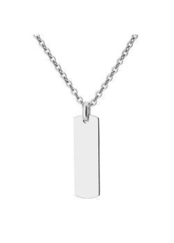 Męska blaszka na łańcuszku do grawerunku nieśmiertelnik stal szlachetna ze sklepu manoki.pl w kategorii Naszyjniki męskie - zdjęcie 188895540