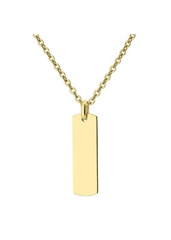 Męska złota blaszka na łańcuszku do grawerunku nieśmiertelnik stal szlachetna ze sklepu manoki.pl w kategorii Naszyjniki męskie - zdjęcie 188895542