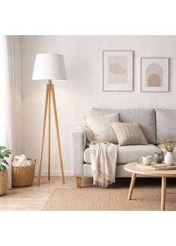 Biała lampa stojąca z abażurem CURACAO ze sklepu Lysne w kategorii Lampy podłogowe - zdjęcie 188895923