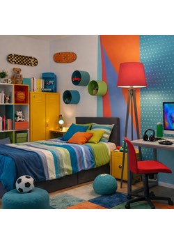 Drewniana lampa podłogowa na trójnogu CURACAO ze sklepu Lysne w kategorii Lampy podłogowe - zdjęcie 188895924