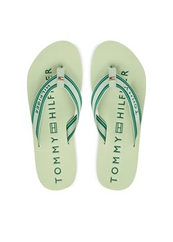 Japonki Tommy Hilfiger Th Webbing Summer Sandal FW0FW09193 Zielony ze sklepu eobuwie.pl w kategorii Klapki damskie - zdjęcie 188896440