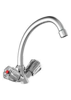 Schütte Niskociśnieniowa bateria zlewozmywakowa "Duo Mix II" w kolorze srebrnym ze sklepu Limango Polska w kategorii Dom - zdjęcie 188898221