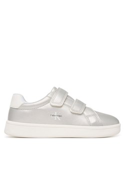 Calvin Klein Sneakersy Low Cut Velcro V1A9-83205-0376 S Srebrny ze sklepu MODIVO w kategorii Buty sportowe dziecięce - zdjęcie 188900034