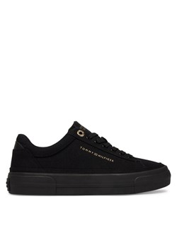 Tommy Hilfiger Sneakersy Th Foxing Platform Canvas FW0FW09480 Czarny ze sklepu MODIVO w kategorii Buty sportowe damskie - zdjęcie 188900103