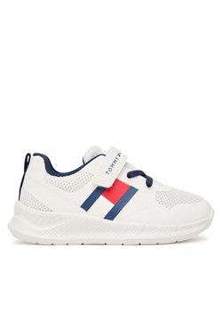 Tommy Hilfiger Sneakersy Flag Low Cut Lace-Up/Velcro T1X9-34369-1843 M Biały ze sklepu MODIVO w kategorii Buty sportowe dziecięce - zdjęcie 188900131