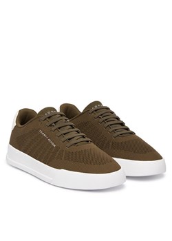 Tommy Hilfiger Sneakersy Th Court Knit FM0FM05823 Zielony ze sklepu MODIVO w kategorii Buty sportowe męskie - zdjęcie 188900212