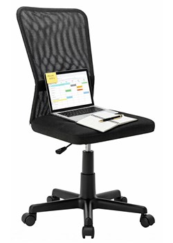 Czarne obrotowe krzesło biurowe P9-M10 ze sklepu Edinos.pl w kategorii Krzesła biurowe - zdjęcie 188901530