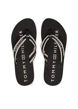 Japonki Tommy Hilfiger Th Webbing Summer Sandal FW0FW09193 Czarny ze sklepu eobuwie.pl w kategorii Klapki damskie - zdjęcie 188902492