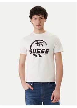 Guess T-Shirt F6GI00 J1314 Biały Slim Fit ze sklepu MODIVO w kategorii T-shirty męskie - zdjęcie 188903672