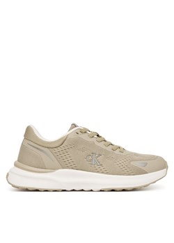 Calvin Klein Sneakersy Low Cut Lace-Up V3X9-83311-1903 Beżowy ze sklepu MODIVO w kategorii Buty sportowe dziecięce - zdjęcie 188903693