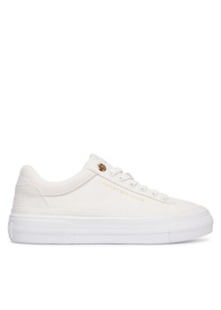 Tommy Hilfiger Sneakersy Th Foxing Platform Canvas FW0FW09480 Biały ze sklepu MODIVO w kategorii Buty sportowe damskie - zdjęcie 188903713