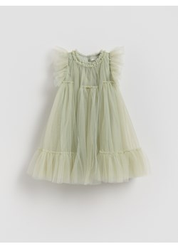 Reserved - Tiulowa sukienka - jasnozielony ze sklepu Reserved w kategorii Sukienki dziewczęce - zdjęcie 188906791