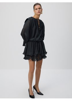 Reserved - Sukienka mini z wiązaniem - czarny ze sklepu Reserved w kategorii Sukienki - zdjęcie 188906850
