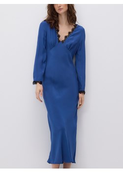 Reserved - Sukienka maxi z koronką - granatowy ze sklepu Reserved w kategorii Sukienki - zdjęcie 188906892