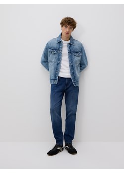 Reserved - Jeansy slim z efektem sprania - granatowy ze sklepu Reserved w kategorii Jeansy męskie - zdjęcie 188907631