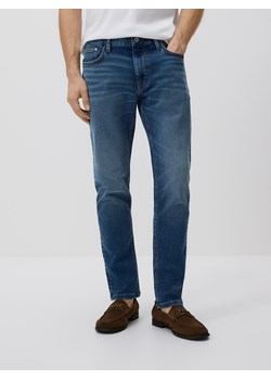 Reserved - Jeansy slim z efektem sprania - niebieski ze sklepu Reserved w kategorii Jeansy męskie - zdjęcie 188907652