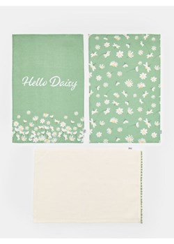 Sinsay - Ścierki kuchenne z wiosennym motywem 3 pack - zielony ze sklepu Sinsay w kategorii Fartuchy kuchenne - zdjęcie 188908654