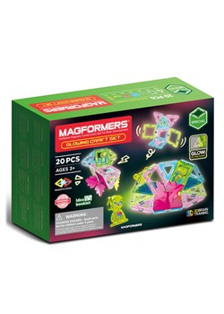 MAGFORMERS 20-częściowy zestaw magnetyczny "Glowing Craft Set" - 3+ ze sklepu Limango Polska w kategorii Zabawki - zdjęcie 188909894