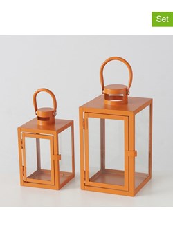 Boltze Lampiony (2 szt.) "Arana" w kolorze pomarańczowym ze sklepu Limango Polska w kategorii Świeczniki - zdjęcie 188910034