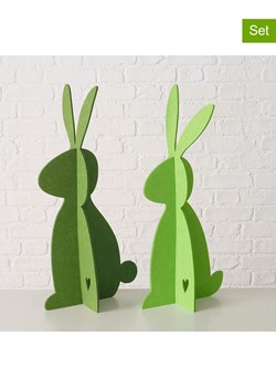 Boltze Figurki dekoracyjne (2 szt.) "Freddo" w kolorze zielonym - wys. 59,7 cm ze sklepu Limango Polska w kategorii Dekoracje - zdjęcie 188910120