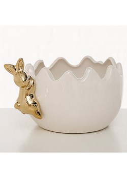 Boltze Osłonka "Alvara" w kolorze biało-złotym na doniczkę - 16 x 9,5 x 13 cm ze sklepu Limango Polska w kategorii Doniczki i osłonki - zdjęcie 188910212