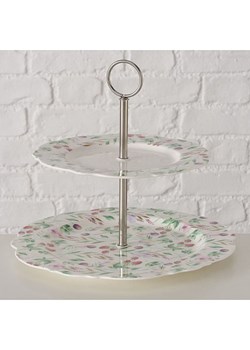Boltze Etażerka "Fantasy" w kolorze biało-zielono-różowym - wys. 24 x Ø 27 cm ze sklepu Limango Polska w kategorii Misy i tace dekoracyjne - zdjęcie 188910394
