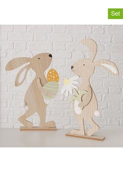 Boltze Dekoracje (2 szt.) "Solina" w kolorze beżowo-jasnozielonym - wys. 51 cm ze sklepu Limango Polska w kategorii Dekoracje - zdjęcie 188910503