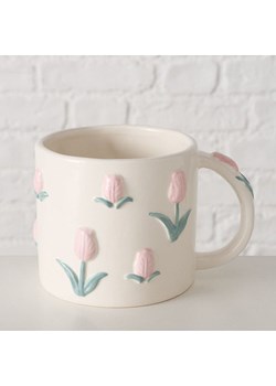 Boltze Kubek "Tulipano" w kolorze biało-jasnoróżowym - 575 ml ze sklepu Limango Polska w kategorii Naczynia - zdjęcie 188910600