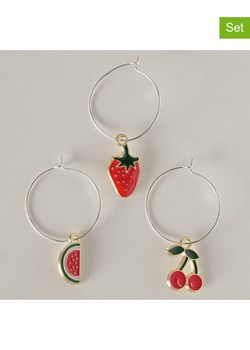 Boltze Znaczniki (3 szt.) "Layla" w kolorze czerwono-zielonym do szklanek - dł. 4,5 cm ze sklepu Limango Polska w kategorii Naczynia - zdjęcie 188912681